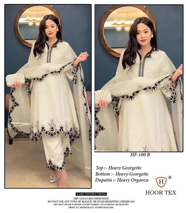 HOOR TEX HF 100 B READYMADE GEORGETTE SALWAR SUITS