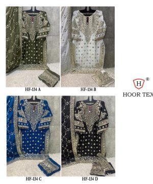 HOOR TEX HF 134 A B C D READYMADE SALWAR SUITS