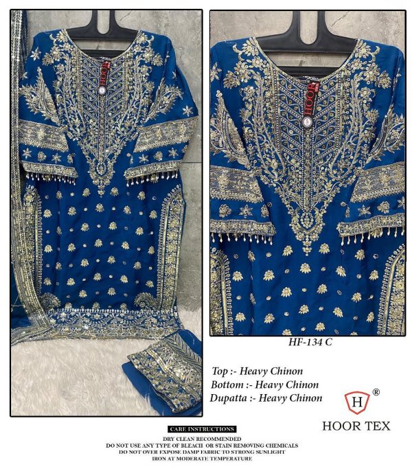 HOOR TEX HF 134 A B C D READYMADE SALWAR SUITS