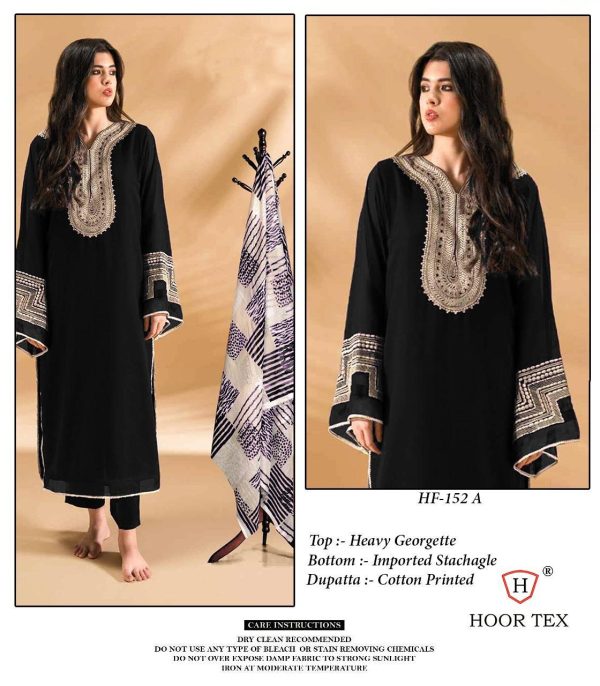 HOOR TEX HF 152 A B C D READYMADE GEORGETTE SUITS