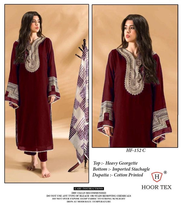 HOOR TEX HF 152 A B C D READYMADE GEORGETTE SUITS