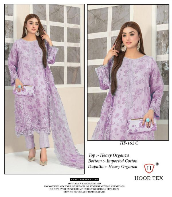HOOR TEX HF 162 A B C D READYMADE ORGANZA SUITS