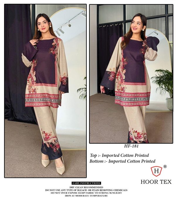 HOOR TEX HF 181 READYMADE COTTON SALWAR SUITS