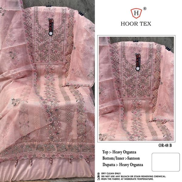 HOOR TEX OR 48 A B C D ORGANZA PAKISTANI SUITS