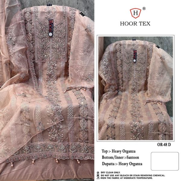 HOOR TEX OR 48 A B C D ORGANZA PAKISTANI SUITS