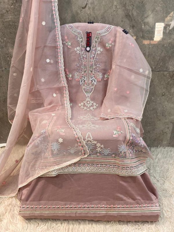 HOOR TEX OR 58 A B C D ORGANZA PAKISTANI SUITS