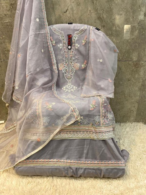 HOOR TEX OR 58 A B C D ORGANZA PAKISTANI SUITS