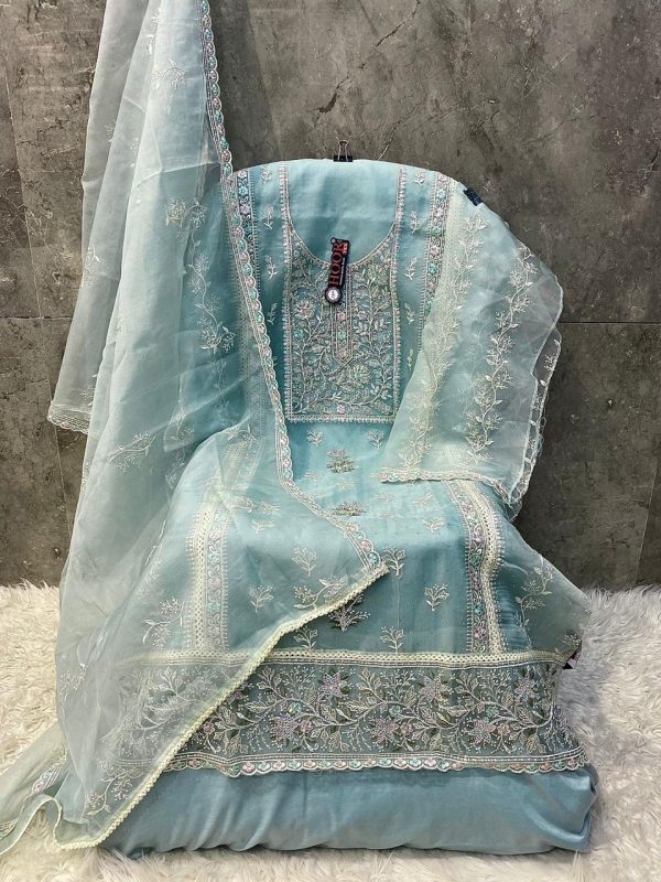 HOOR TEX OR 63 A B C D ORGANZA PAKISTANI SUITS
