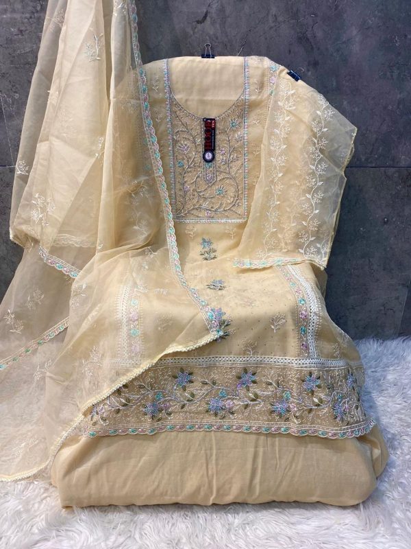 HOOR TEX OR 63 A B C D ORGANZA PAKISTANI SUITS