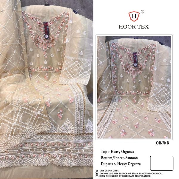 HOOR TEX OR 70 A B C D ORGANZA SALWAR SUITS