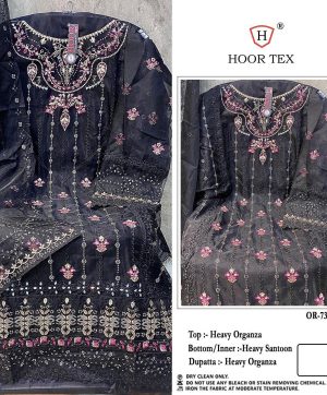 HOOR TEX OR 73 C ORGANZA PAKISTANI SUITS ONLINE