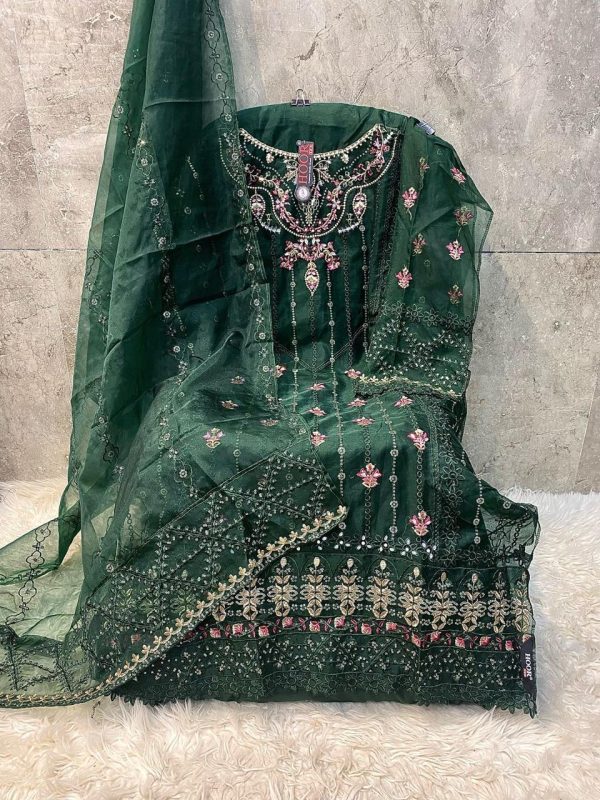 HOOR TEX OR 73 D ORGANZA PAKISTANI SUITS ONLINE