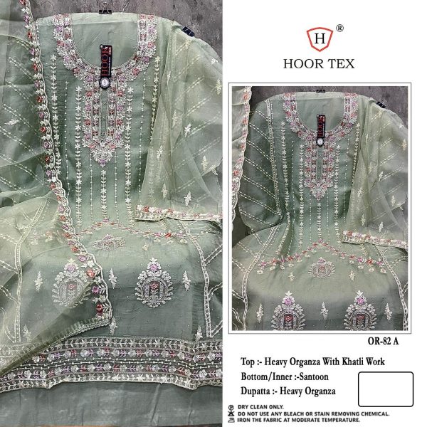 HOOR TEX OR 82 A B C D ORGANZA SALWAR SUITS