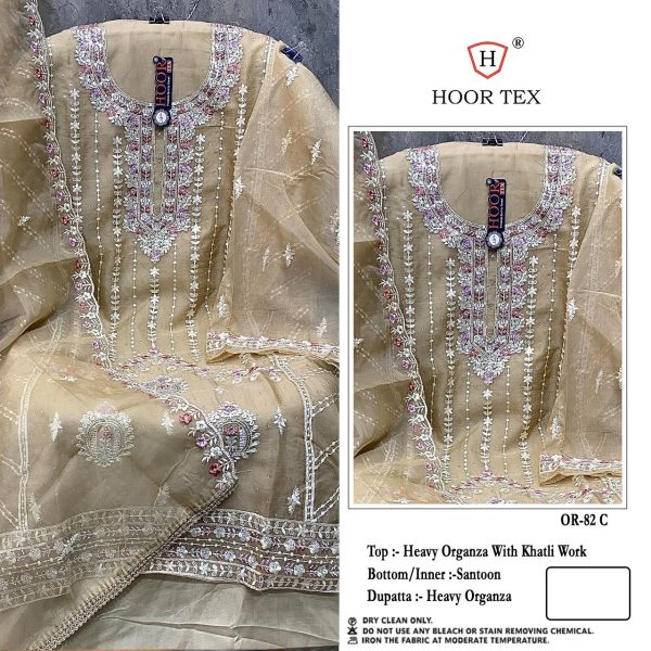 HOOR TEX OR 82 A B C D ORGANZA SALWAR SUITS