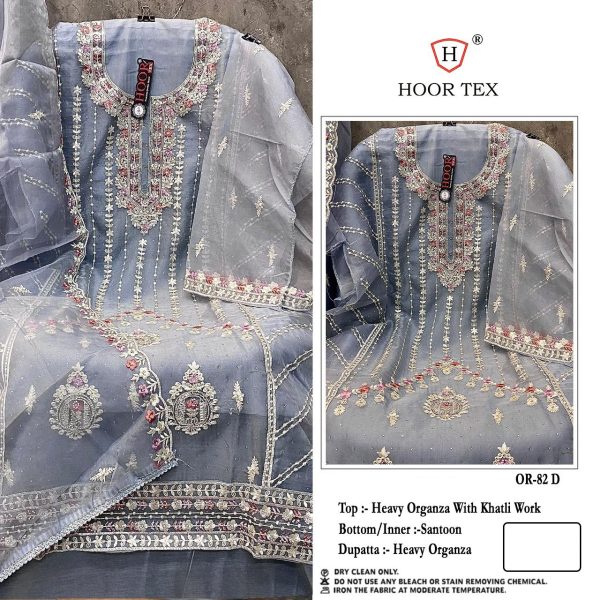 HOOR TEX OR 82 A B C D ORGANZA SALWAR SUITS