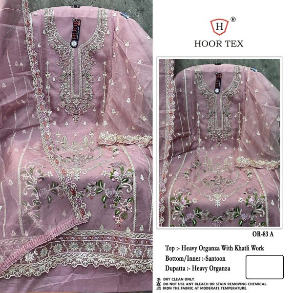 HOOR TEX OR 83 A B C D ORGANZA PAKISTANI SUITS