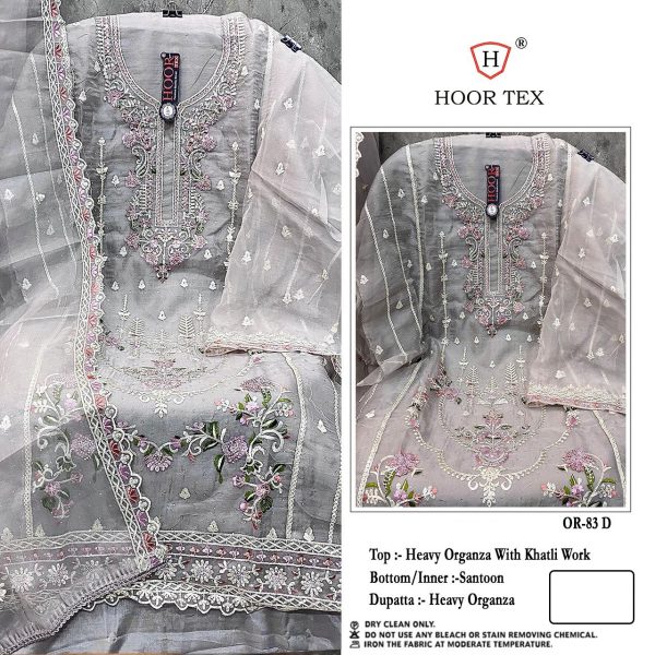 HOOR TEX OR 83 A B C D ORGANZA PAKISTANI SUITS