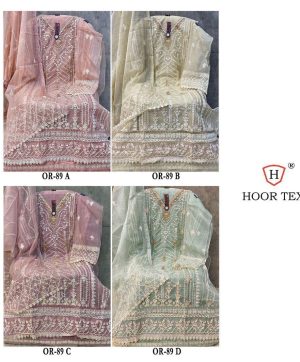 HOOR TEX OR 89 A B C D PAKISTANI SUITS WHOLESALE
