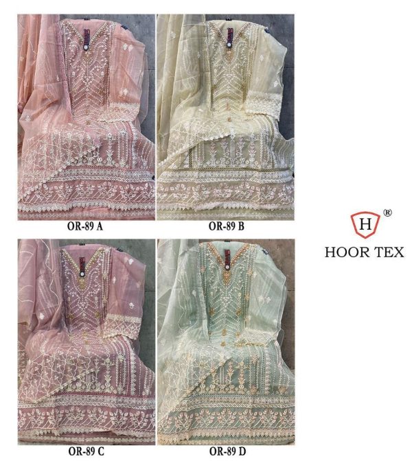 HOOR TEX OR 89 A B C D PAKISTANI SUITS WHOLESALE