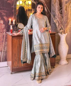 JENNY DESIGNER JD 602 FANCY KURTI WITH SHARARA