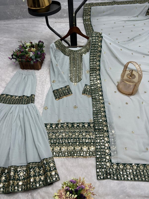 JENNY DESIGNER JD 602 FANCY KURTI WITH SHARARA