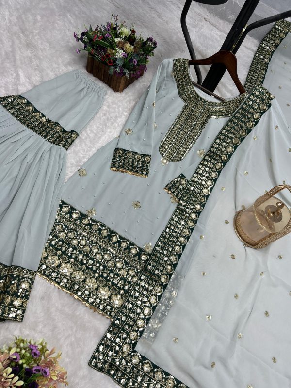 JENNY DESIGNER JD 602 FANCY KURTI WITH SHARARA