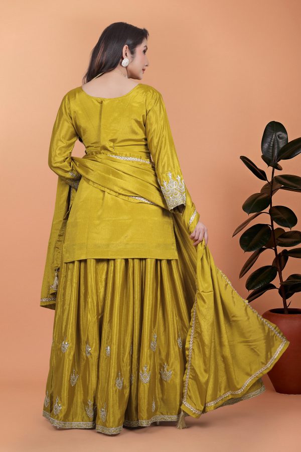 JENNY DESIGNER JD 604 B FANCY KURTI WITH FLAIRED PLAZZO