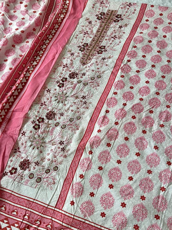 JIHAN 3548 RMBROIDERED COTTON SUITS WHOLESALE