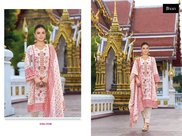 JIHAN 3548 RMBROIDERED COTTON SUITS WHOLESALE