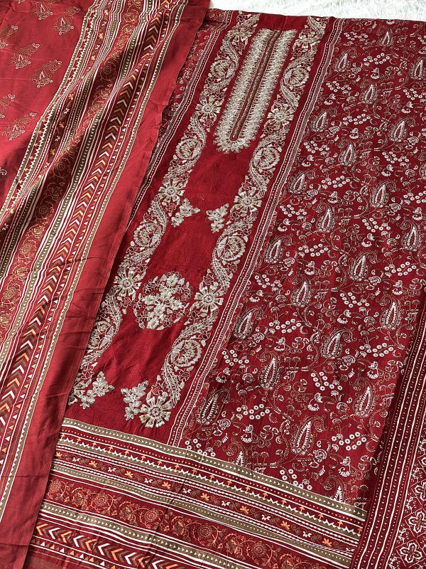 JIHAN 3549 B RMBROIDERED COTTON SUITS WHOLESALE