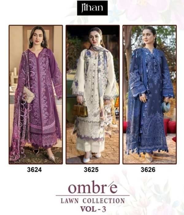 JIHAN 3624 3625 3626 OMBR'E VOL 3 LAWN COLLECTION