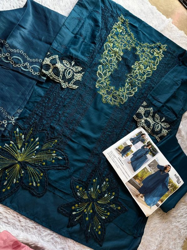 JOHRA TEX JT 169 B COTTON EMBROIDERED SUITS