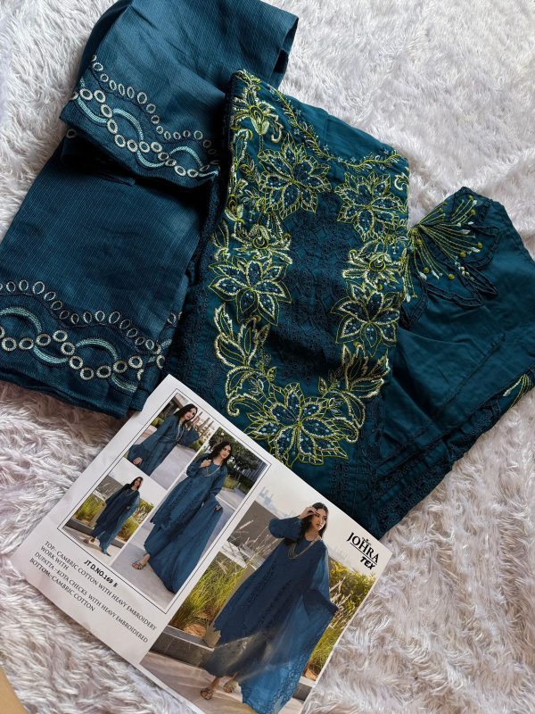 JOHRA TEX JT 169 B COTTON EMBROIDERED SUITS