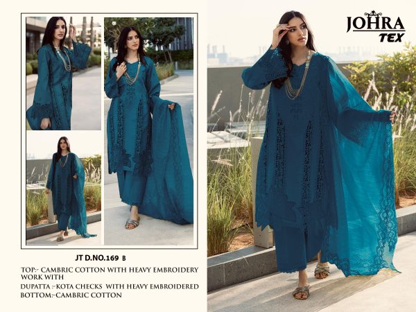 JOHRA TEX JT 169 B COTTON EMBROIDERED SUITS