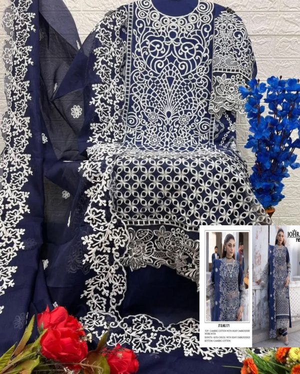 JOHRA TEX JT 171 COTTON PAKISTANI SUITS WHOLESALE