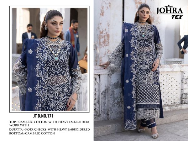JOHRA TEX JT 171 COTTON PAKISTANI SUITS WHOLESALE