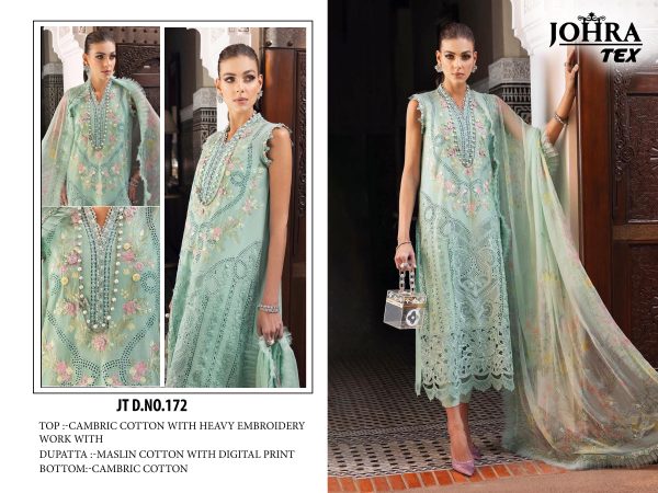 JOHRA TEX JT 172 COTTON PAKISTANI SUITS WHOLESALE