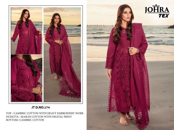 JOHRA TEX JT 174 COTTON PAKISTANI SUITS WHOLESALE