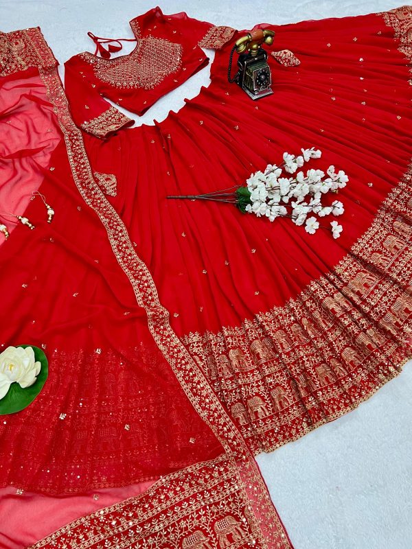 KAVYA FAB KF 3155 DESIGNER GEORGETTE LEHENGA CHOLI