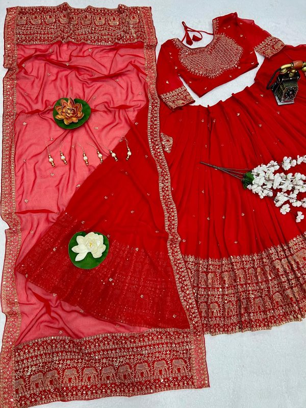 KAVYA FAB KF 3155 DESIGNER GEORGETTE LEHENGA CHOLI