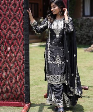 KAVYA FAB KF 3161 B DESIGNER PLAZZO SUITS WHOLESALE