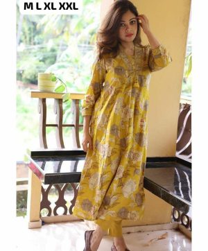 KURTI PANT NECK KATHA AND EMBROIDERY WORK WHOLESALE