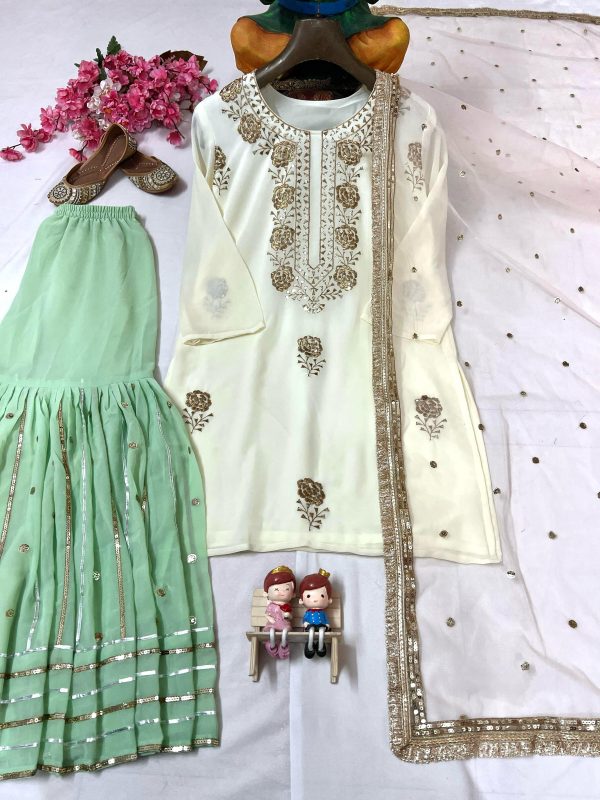 LC 1366 DESIGNER SHARARA SUITS WHOLESALE
