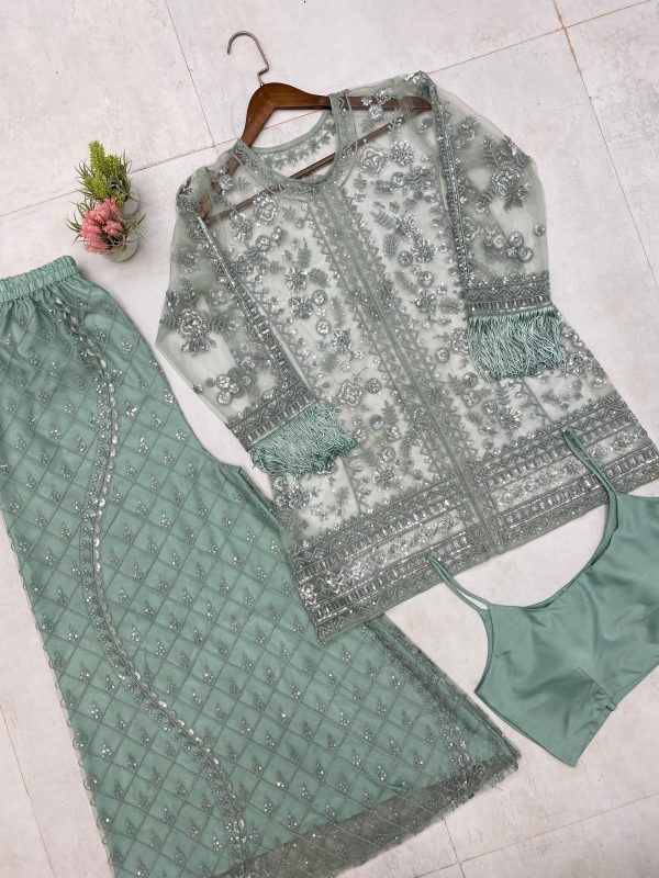 LG 1943 B TRENDING TOP AND PLAZZO SET WHOLESALE