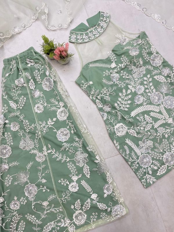 LG 1945 B TRENDING HULTER NECK KURTA AND PLAZZO SET
