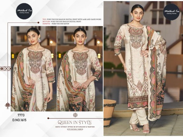 MEHBOOB TEX 1615 VISCOSE MUSLIN PAKISTANI SUITS
