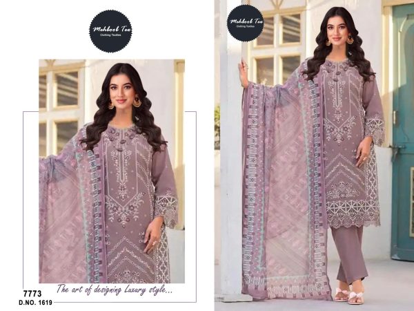 MEHBOOB TEX 1619 COTTON EMBROIDERED SUITS