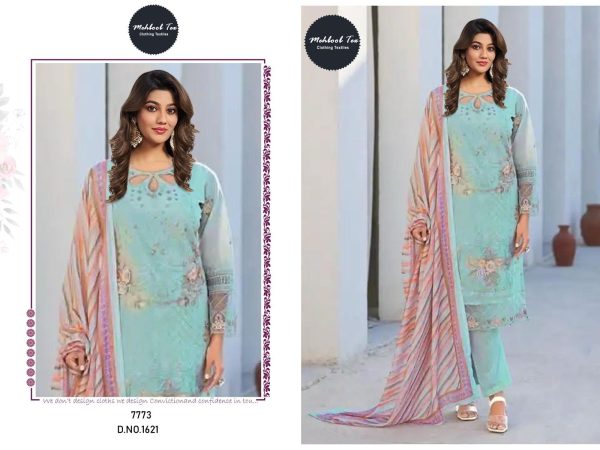 MEHBOOB TEX 1621 COTTON EMBROIDERED SUITS