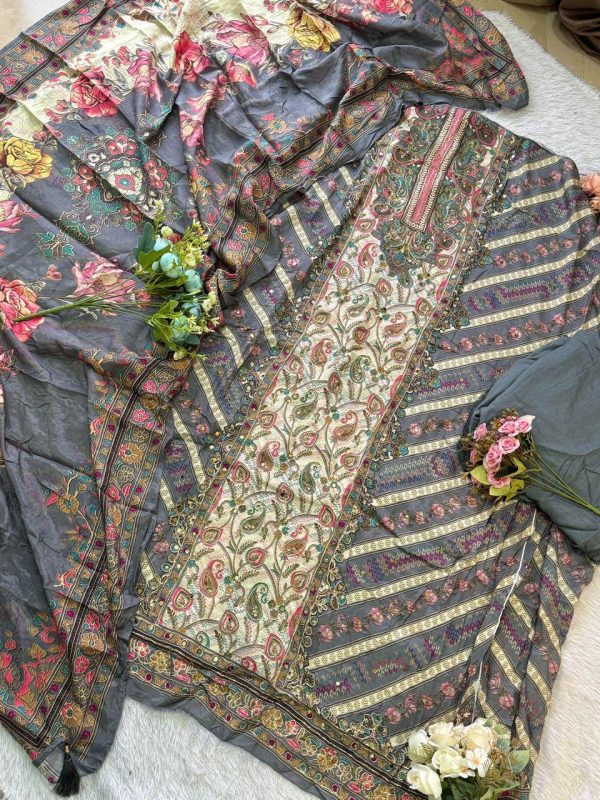 MEHBOOB TEX 1652 C VISCOSE MUSLIN SALWAR SUITS
