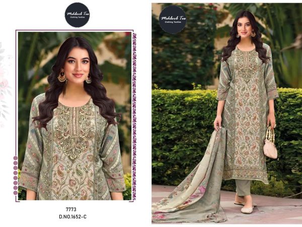 MEHBOOB TEX 1652 C VISCOSE MUSLIN SALWAR SUITS